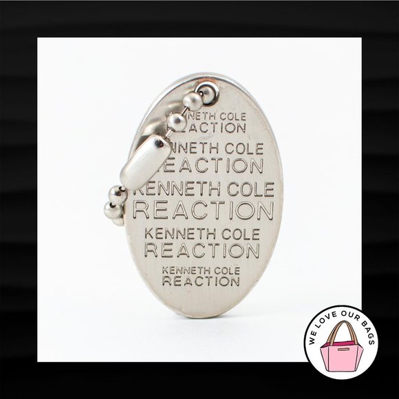 Kenneth Cole Reaction Accessories - KENNETH COLE REACTION OVAL SILVER NICKEL METAL KEY FOB BAG CHARM KEYCHAIN TAG
